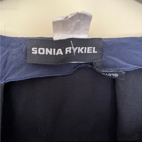 Sonia Rykiel Dress Navy Blue Silk - Picture 3 of 5